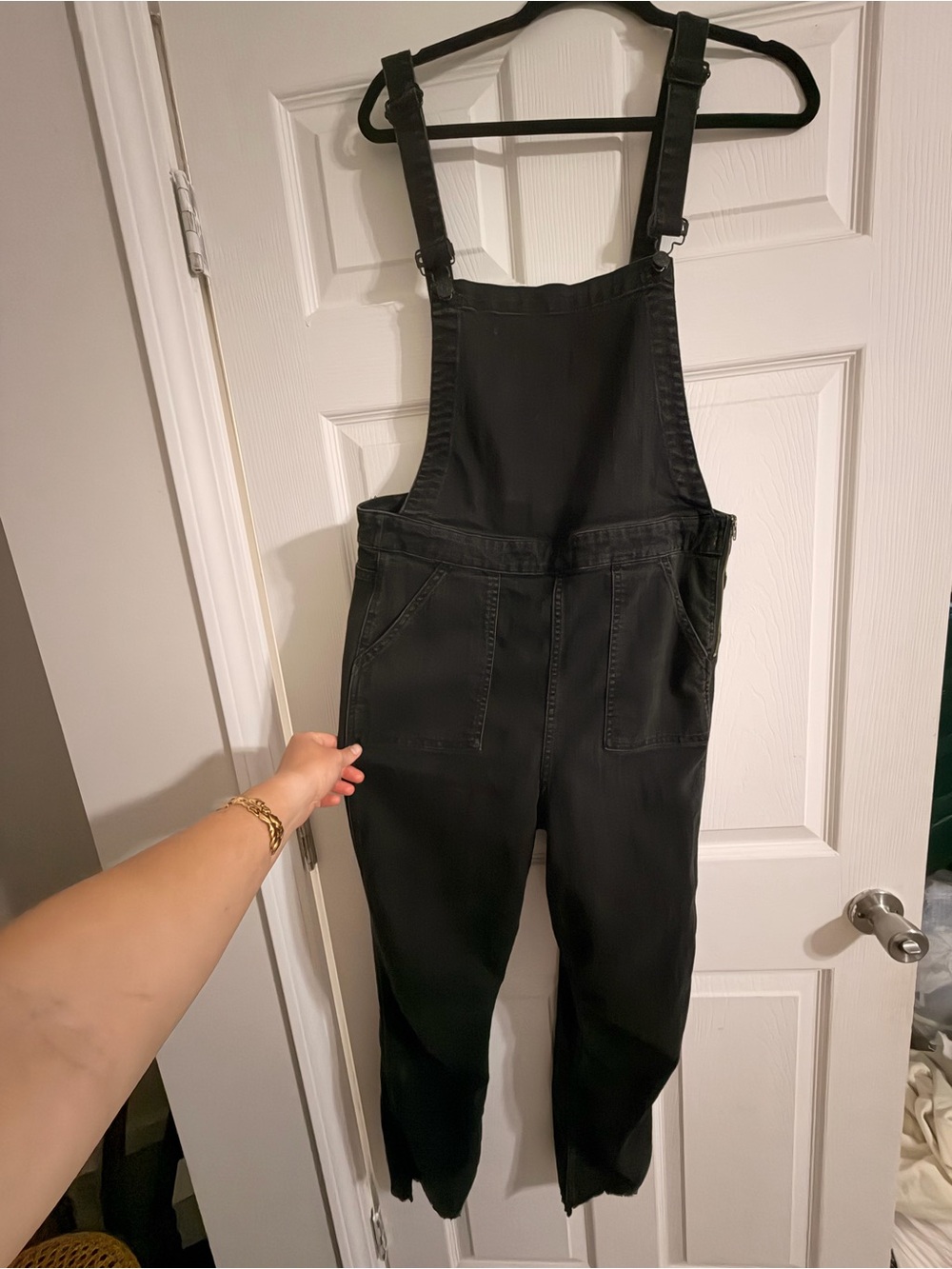 Madewell Black Denim Bib Overalls